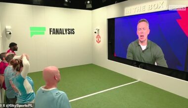 Sky Sports presenter Dave Jones keeps the fans 'In The Box' guessing as to the result of the Manchester derby on Saturday in Sky Sports' latest bizarre concept