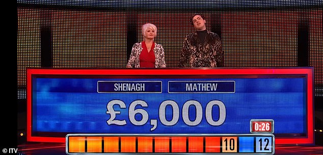 Only Shenagh and Matthew reached the Final Chase - playing for £6,000 and scored just 12 steps