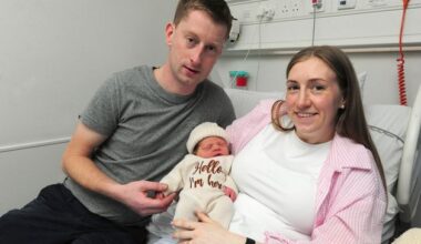 Wicklow girl arrives right on cue and is the first baby born at Wexford General in 2026
