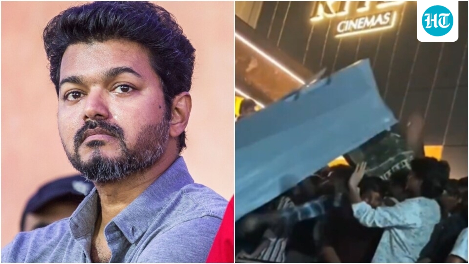 Vijay fans tear down Sivakarthikeyan's posters at Jana Nayagan trailer launch, chant TVK at Parasakthi event