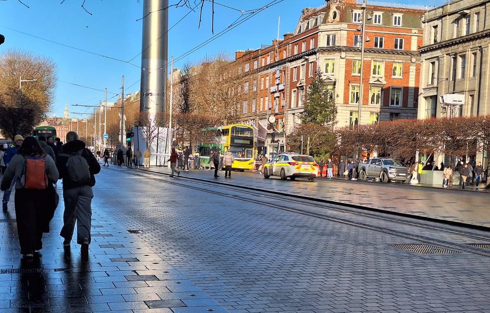 The scene of the collision this afternoon. Pic: Lauren Beehan