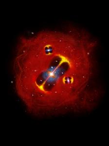 Earliest, hottest galaxy cluster gas on record could change our cosmological models