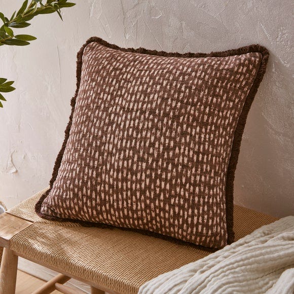 Matalasse Batik Effect Cotton Square Cushion Cover