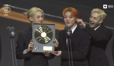 Stray Kids receives main Album prize at the 40th Golden Disc Awards in Taipei on Saturday evening. [SCREEN CAPTURE]