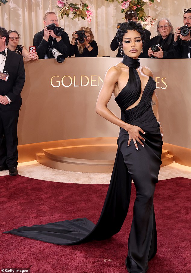 BEVERLY HILLS, CALIFORNIA - JANUARY 11: (FOR EDITORIAL USE ONLY) Teyana Taylor attends the 83rd Annual Golden Globe Awards at The Beverly Hilton on January 11, 2026 in Beverly Hills, California. (Photo by Monica Schipper/Getty Images)