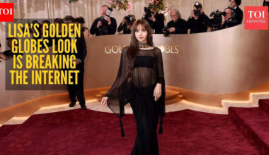 Sheer black dress and chocolate hair: BLACKPINK’s Lisa debuts stunning new look at Golden Globes 2026