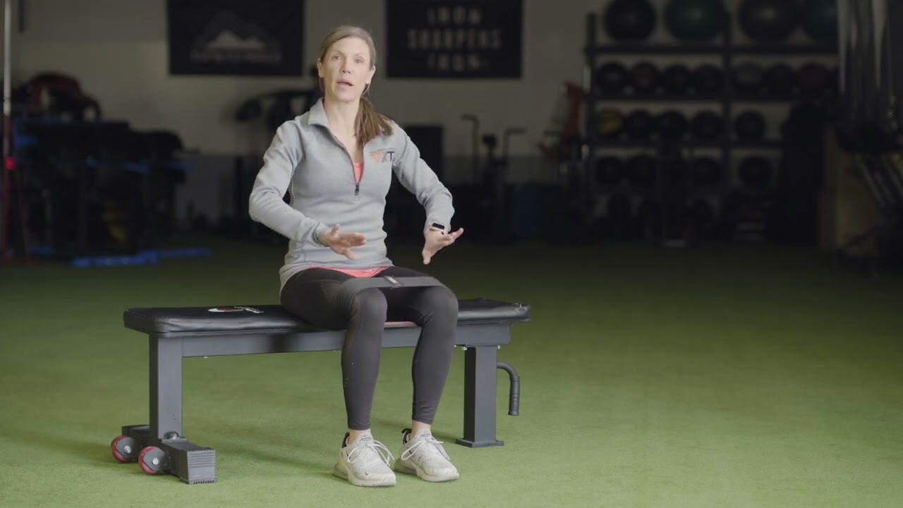 SEATED MINI BAND HIP ABDUCTION - YouTube