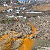 "Rusting rivers" are increasingly common in the Brooks Range of northern Alaska, the result of thawing permafrost. The orange color is caused by naturally occurring iron, but it also often indicates elevated levels of heavy metals.