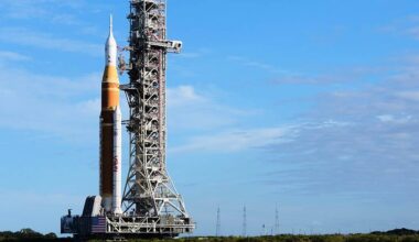 Nasa rolls out rocket for first mission in decades to take crew around moon