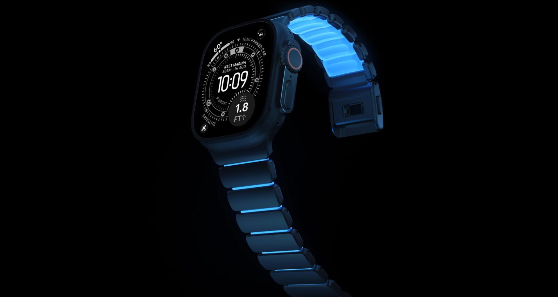Nomad Launches Hybrid Titanium Apple Watch Band in New 'Icy Blue Glow' Color