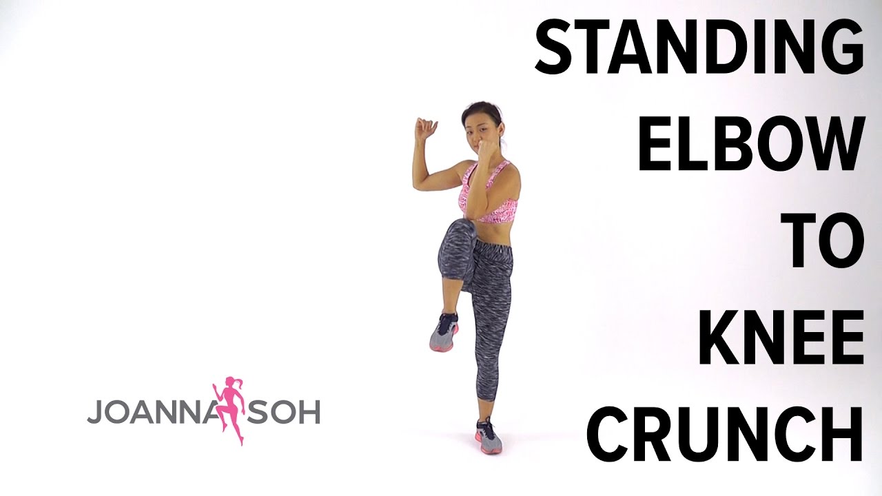 How to do Standing Elbow to Knee Crunch | Joanna Soh - YouTube