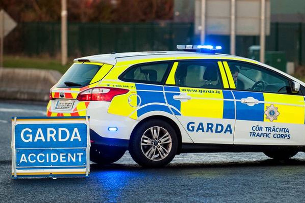 Garda car at scene of crash (stock)