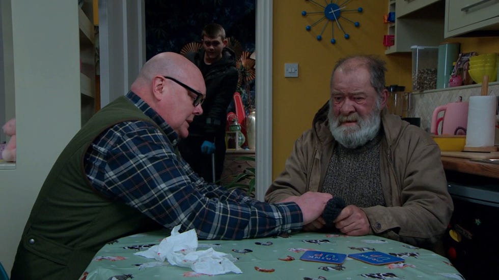 Emmerdale Paddy Dingle Bear Wolf emmerdale paddy dingle bear wolf