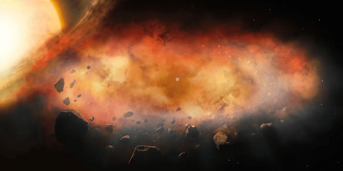 Astronomers spot 'mystery object' surrounded by rotating metal cloud