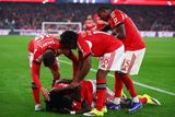 thumbnail: Benfica's Anisio Cabral celebrates scoring in the dramatic victory over Real Madrid.