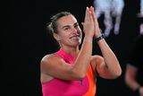 thumbnail: Aryna Sabalenka celebrates after defeating Elina Svitolina.