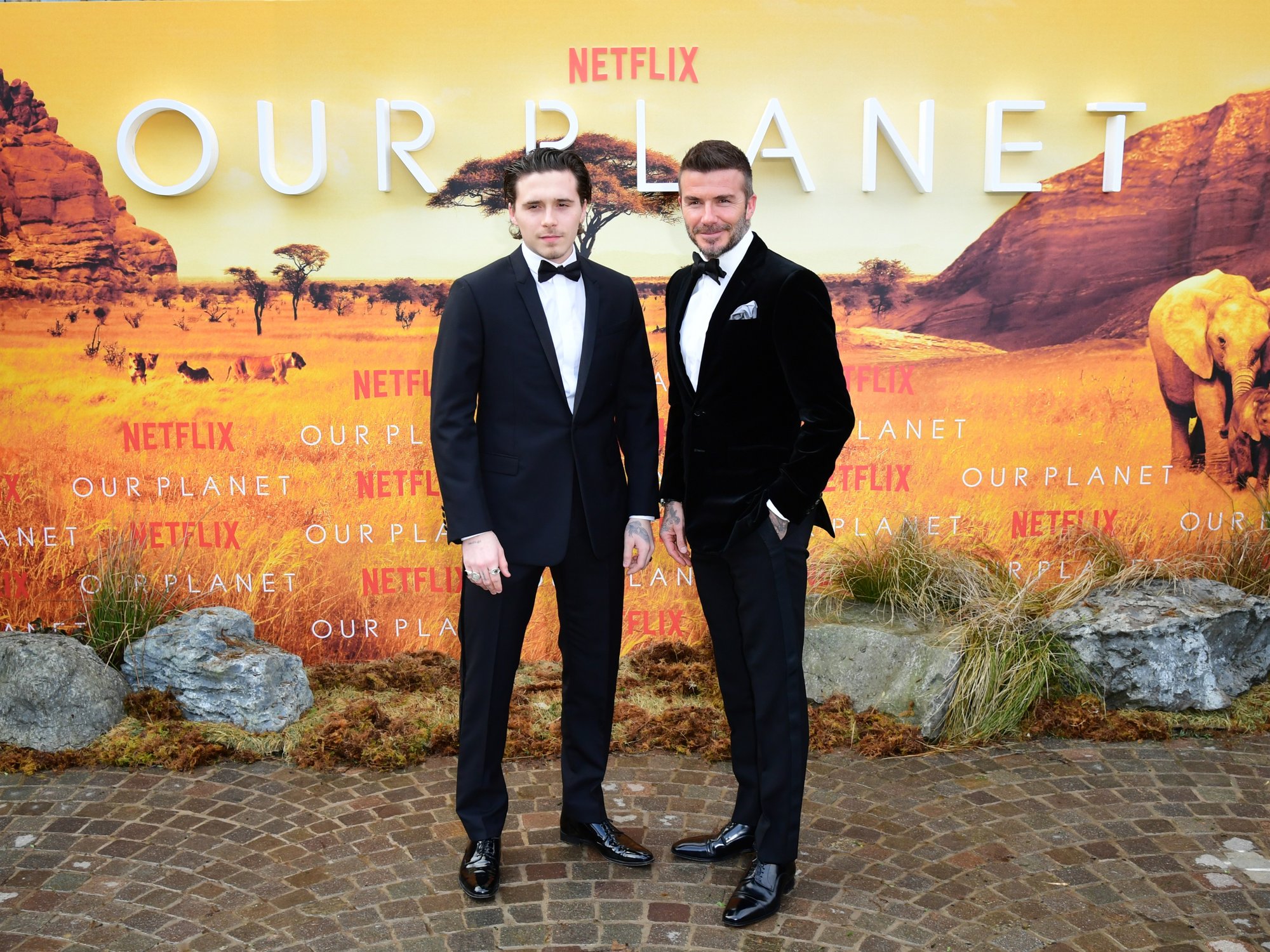 Brooklyn and David Beckham