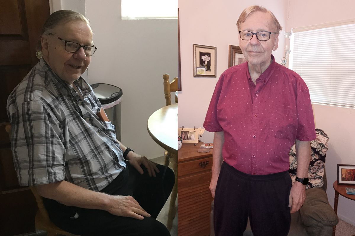 Jack Baty before and after using the Simple app.