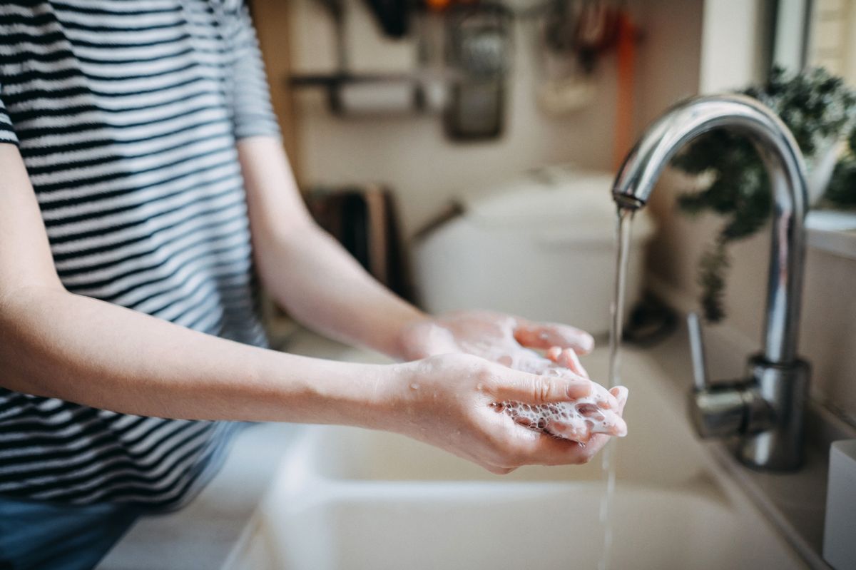 Washing hands