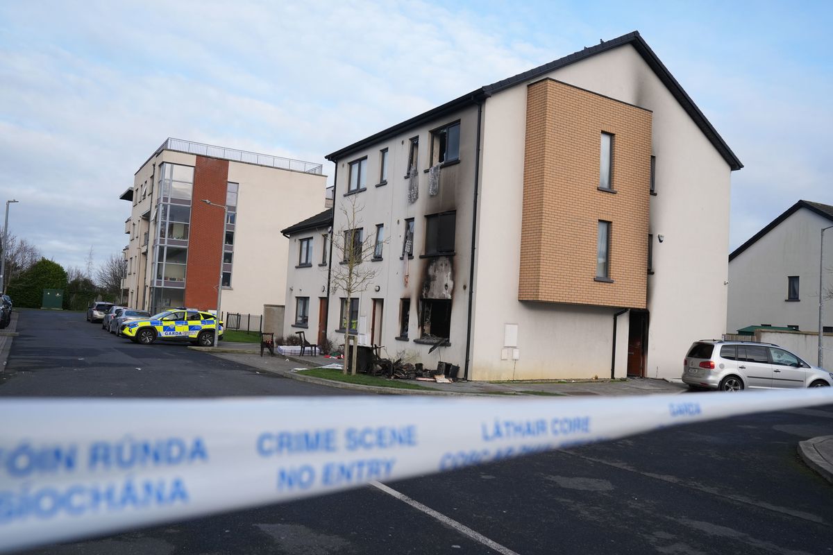 Garda at the scene in Finglas.