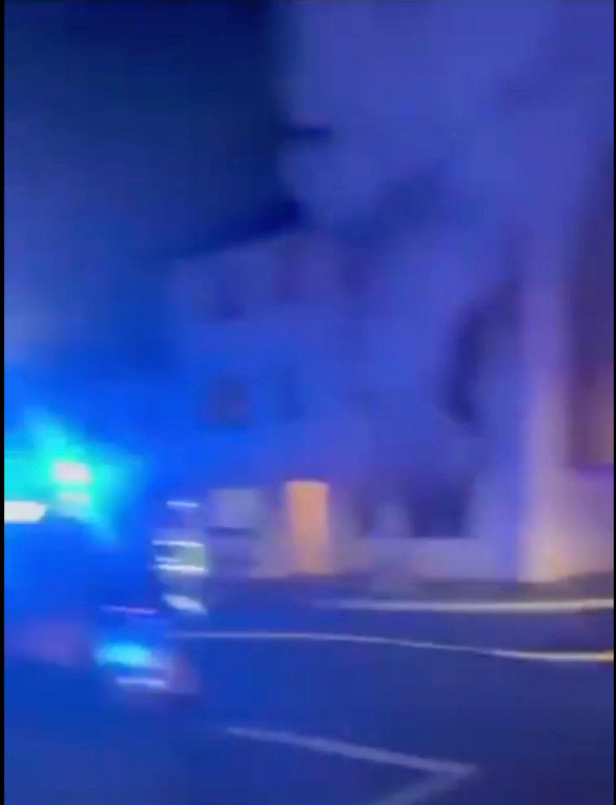 Screengrab from viral video showing a house ablaze after an arson attack in Finglas, Dublin. 