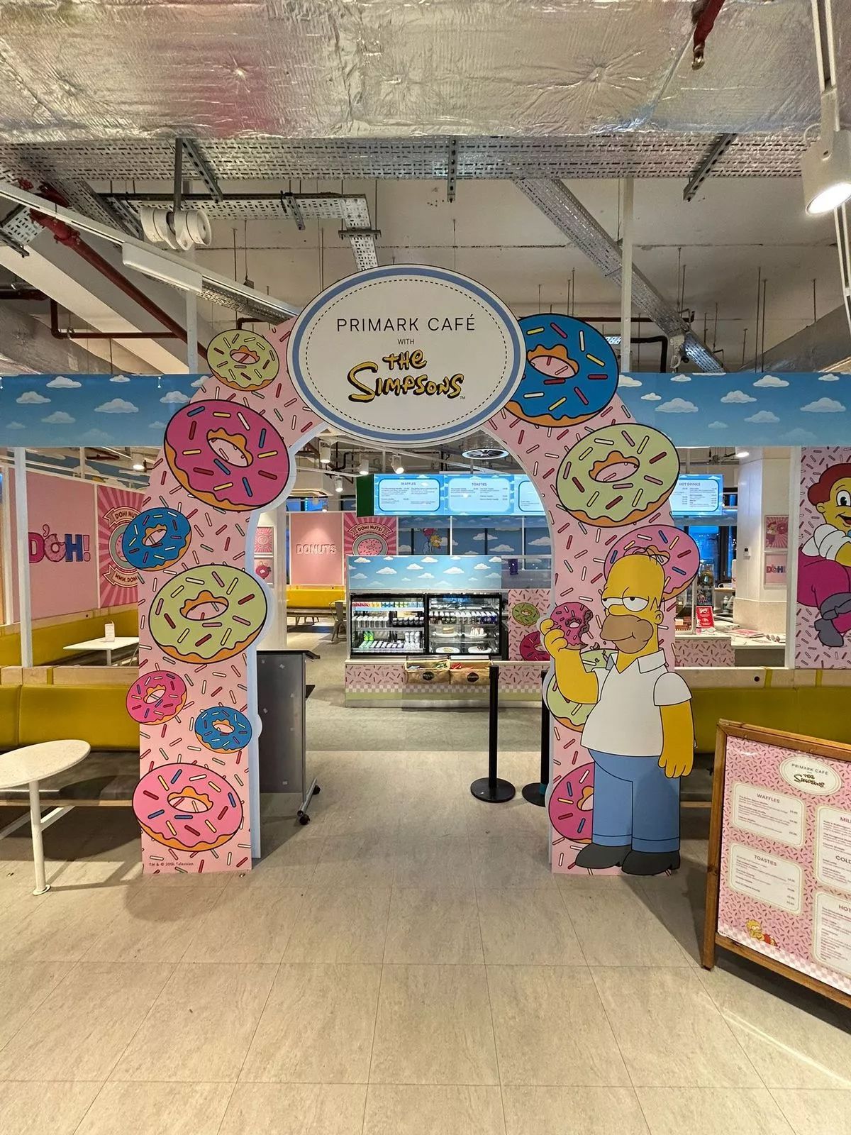 An Edinburgh Primark cafe adopts a new Simpsons theme