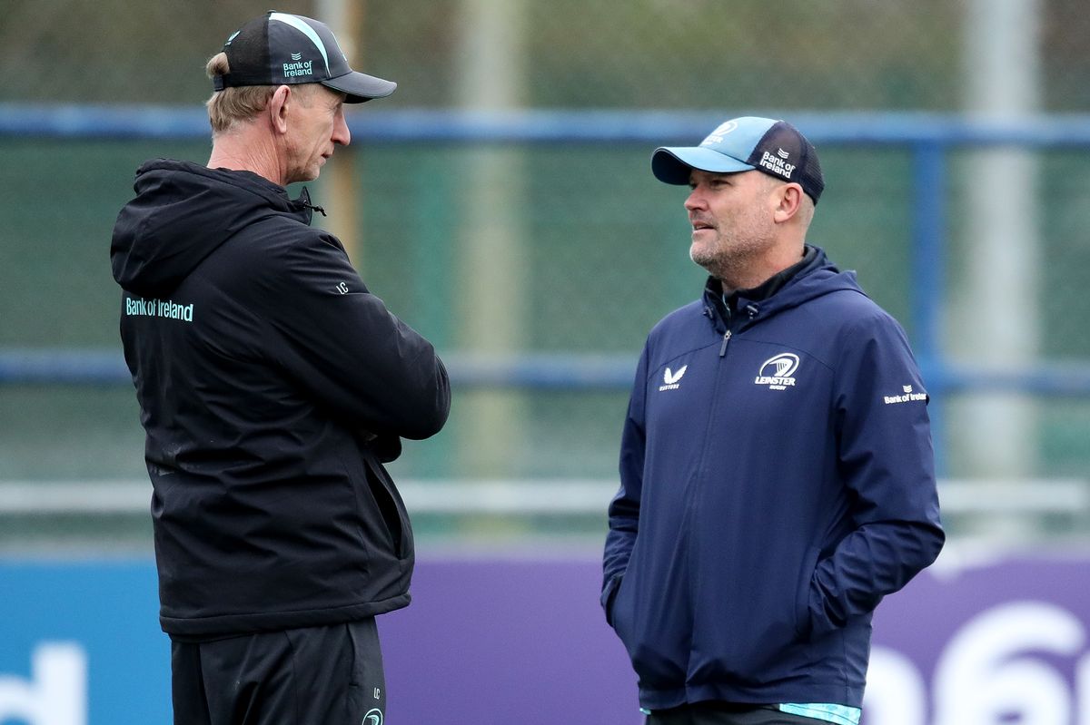 Leinster Head Coach Leo Cullen and Senior Coach Jacques Nienaber 