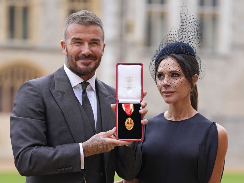 Sir David and Victoria Beckham (Andrew Matthews/PA)