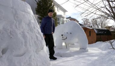 Local man's backyard sculptures warm hearts during ‘polar’ freeze