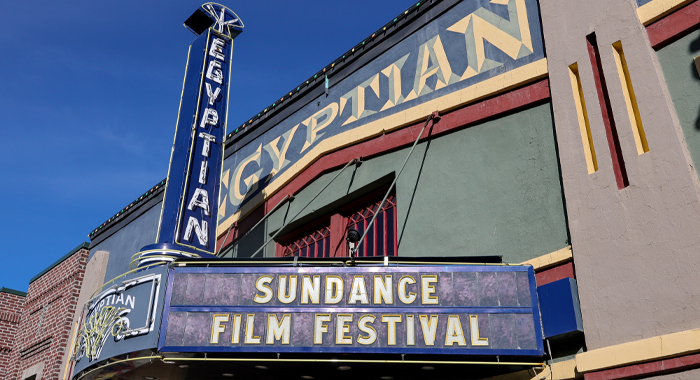  A view of the marquee during the 2026 Sundance Film Festival at Egyptian Theatre