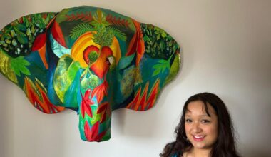 Poole artist creates uplifting elephant head sculptures