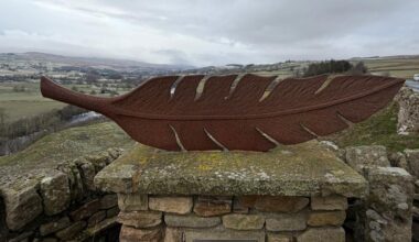 The Air sculpture is a landmark on Whistle Crag, Teesdale