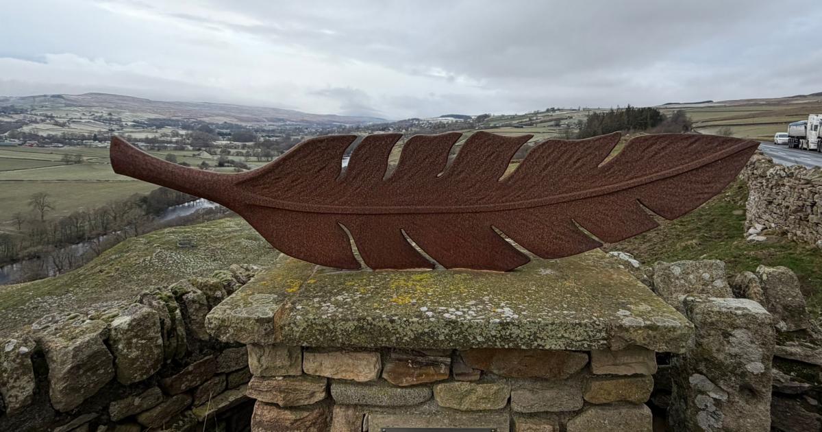 The Air sculpture is a landmark on Whistle Crag, Teesdale