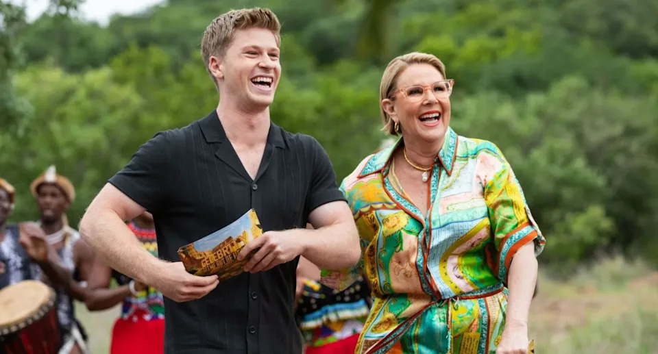 Robert Irwin and Julia Morris are excited for another season of I'm A Celeb. Picture: Channel 10