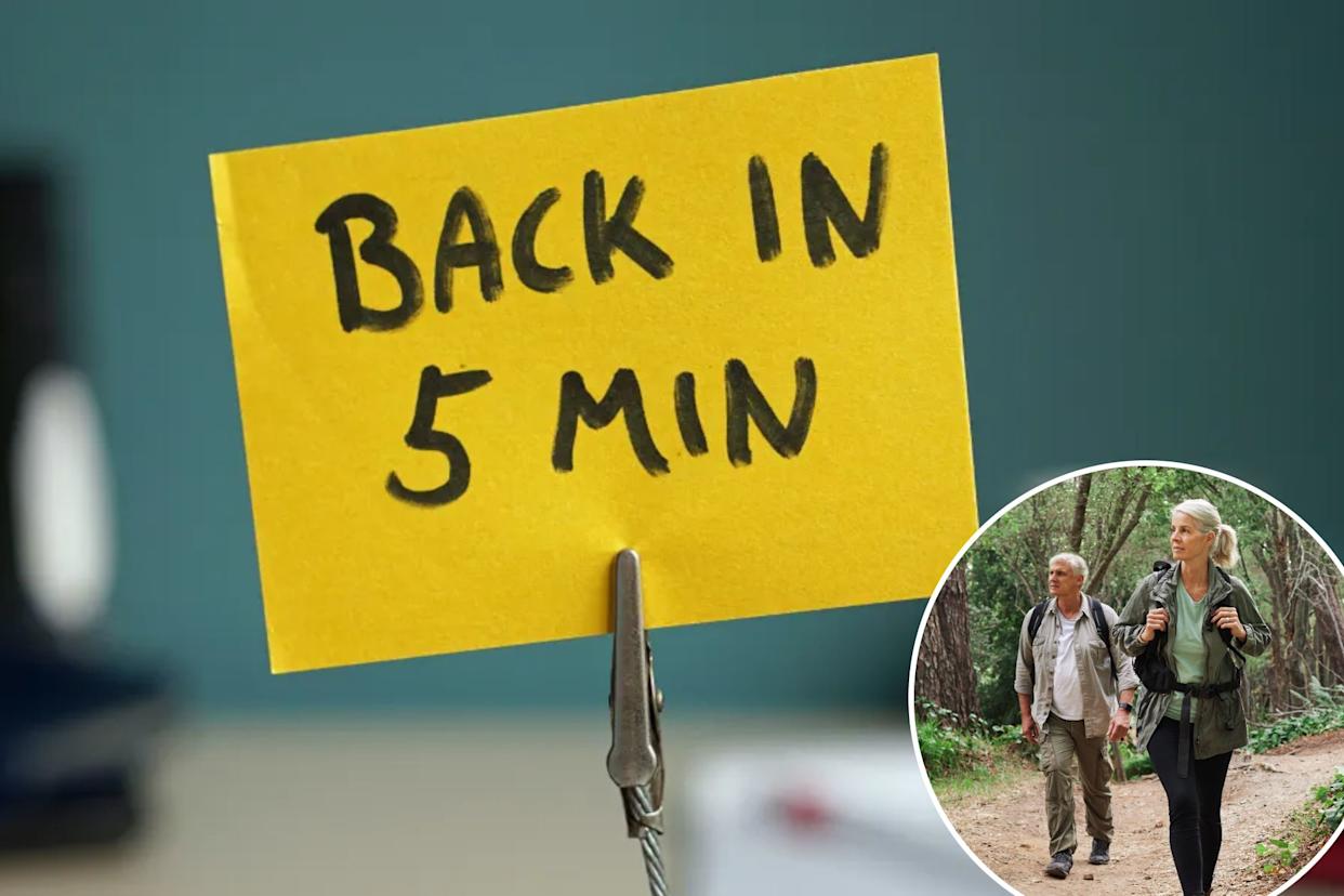 An image collage containing 2 images, Image 1 shows A yellow sticky note held by a clip reads