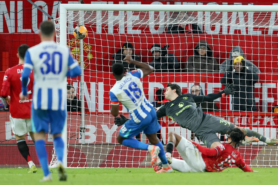 Danny Welbeck scored the second goal for Brighton as they dumped Manchester United out of the FA Cup
