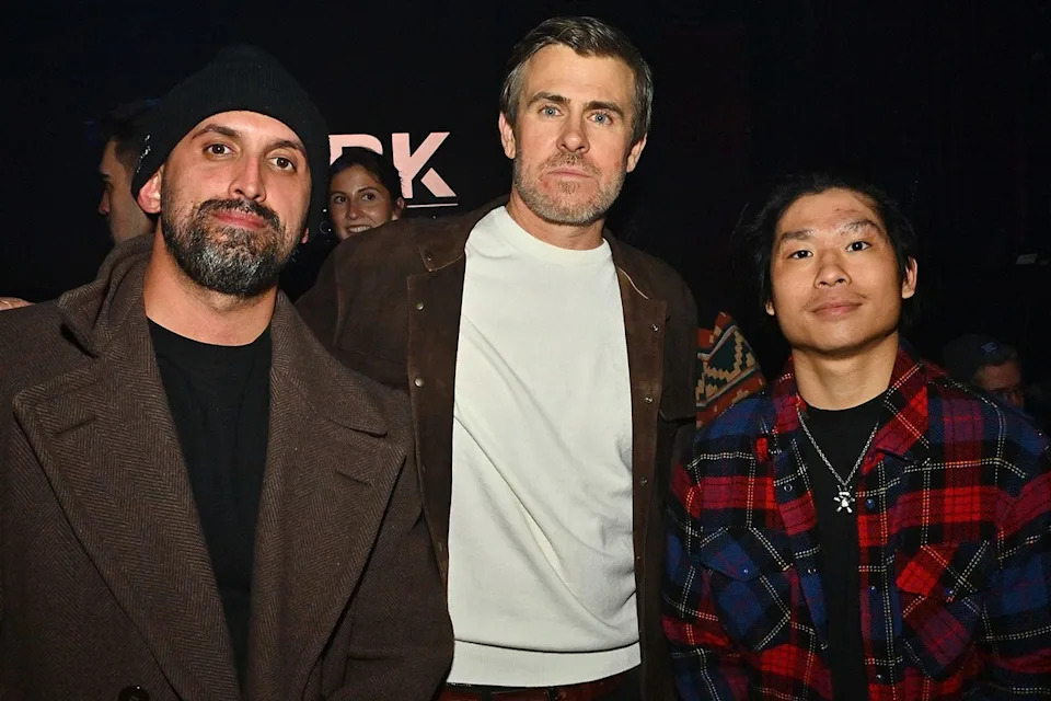 Fernando Ferro, Garrett Patten and Pax Joile Pitt attend Self Custody Film Panel and Moviemaker Indie Film Celebration Jerod Harris/Getty 