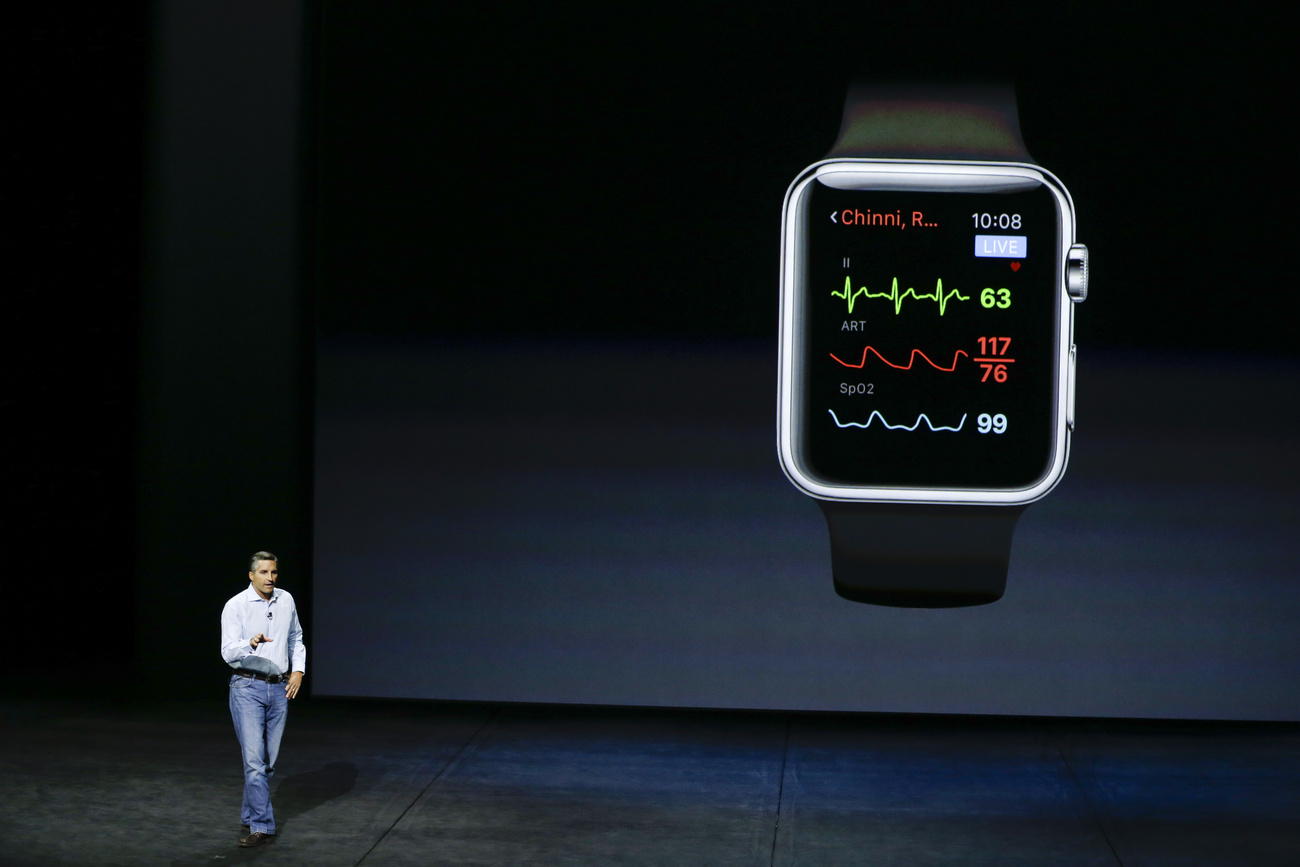 Launch of the Apple Watch wearable.