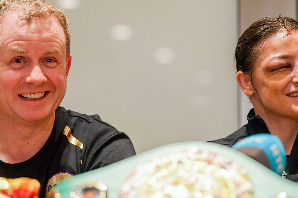 Brian Peters with Katie Taylor (Photo by Stephen McCarthy/Sportsfile)