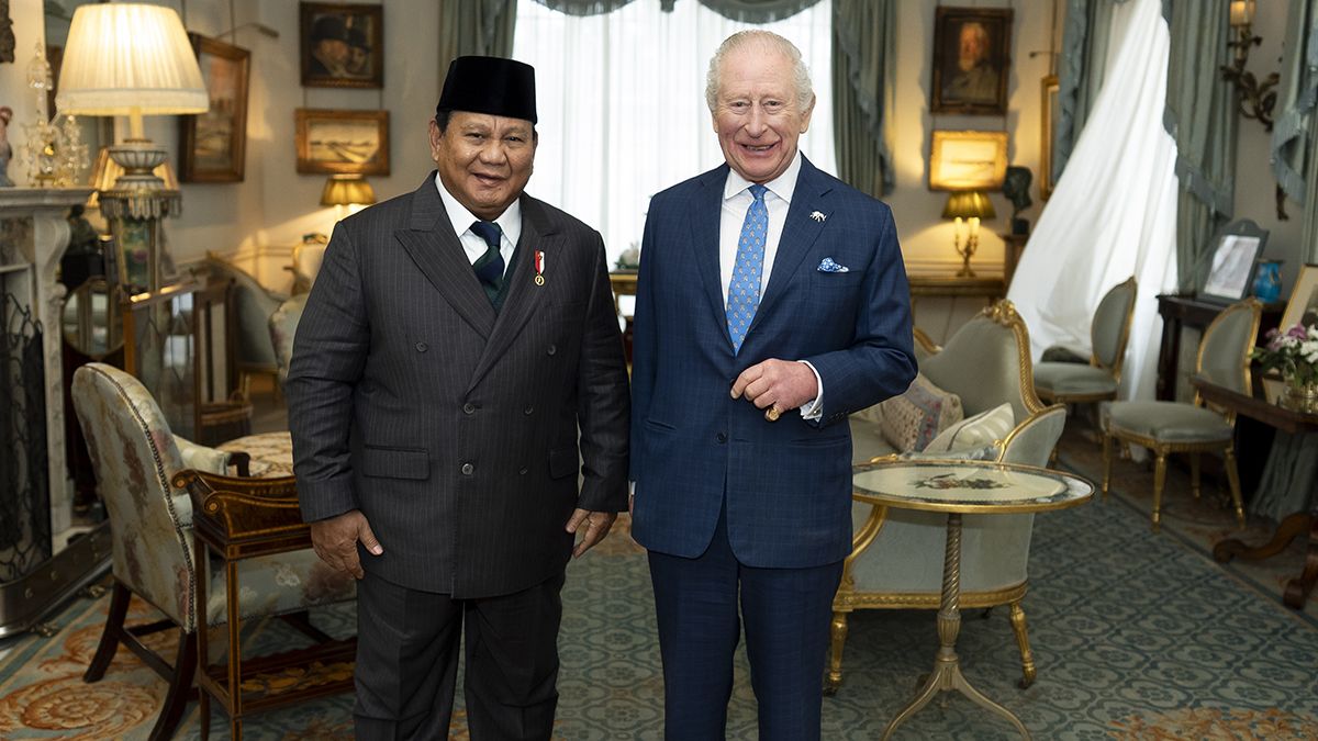 King Charles III receives President of Indonesia Prabowo Subianto during an audience