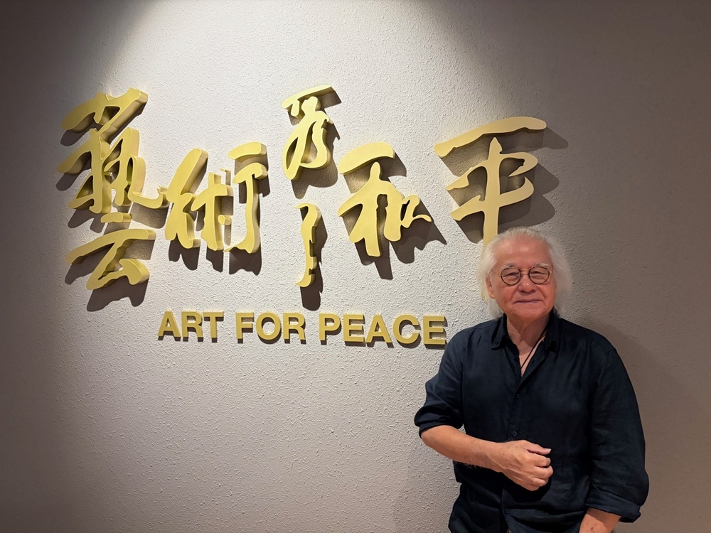 Professor Lin Xiang Xiong is using his art to promote peace. Picture by Opalyn Mok