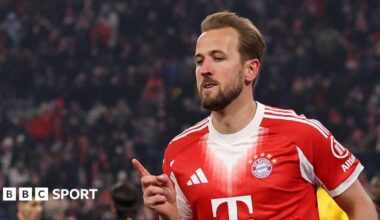 Champions League: Harry Kane scores twice as Bayern move into last 16