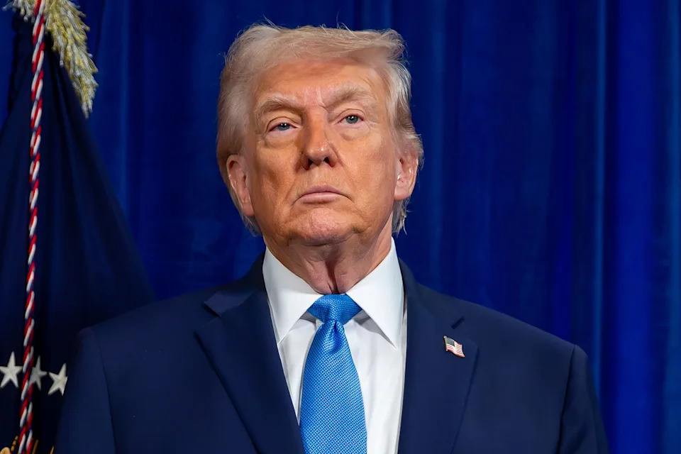 Nicole Combeau/Bloomberg via Getty President Donald Trump speaks at a news conference