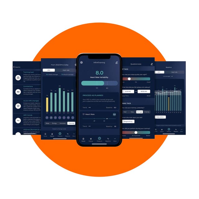 heart rate variability training app interface