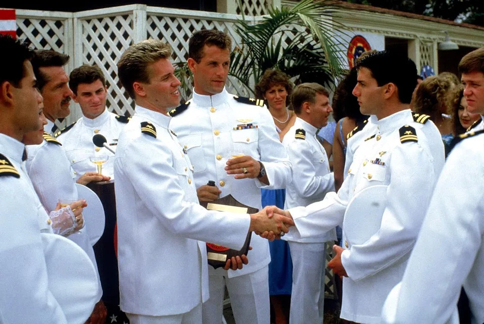 Paramount/courtesy Everett Collection Val Kilmer, Rick Rossovich and Tom Cruise in 'Top Gun.'