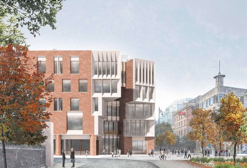 Stephen’s Green Shopping Centre: O'Donnell+Tuomey’s design. Illustration: Visual Labs