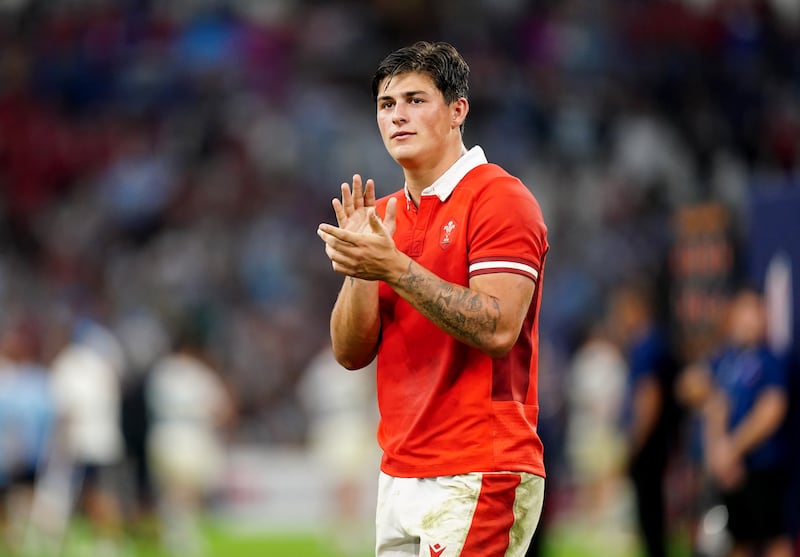 Louis Rees-Zammit, who is back in the Wales squad after a two-year absence and an attempt to make it in the NFL. Photograph: Mike Egerton/PA Wire