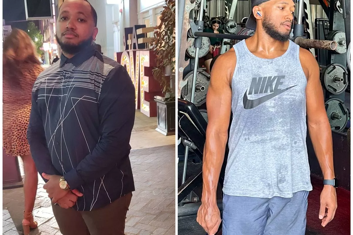 Brian Presley before and after using the Simple app