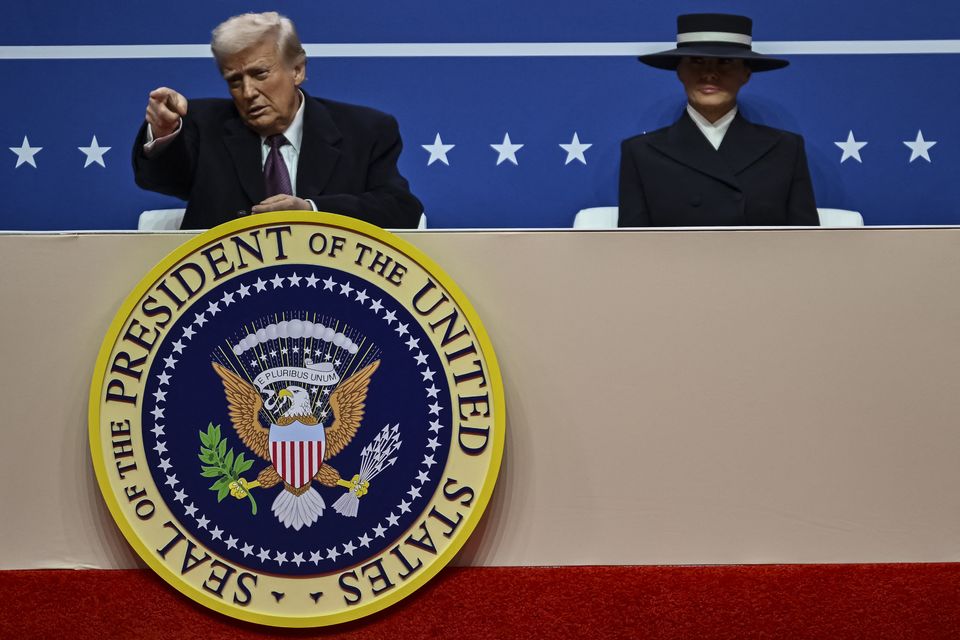 Melania hiding in plain sight at Donald Trump's inauguration in 2025. Photo: AFP/Getty Images