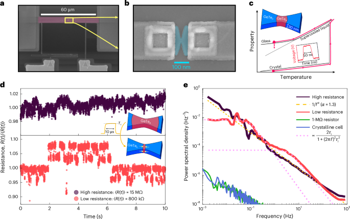 A free energy landscape analysis of resistance fluctuations in a memristive device